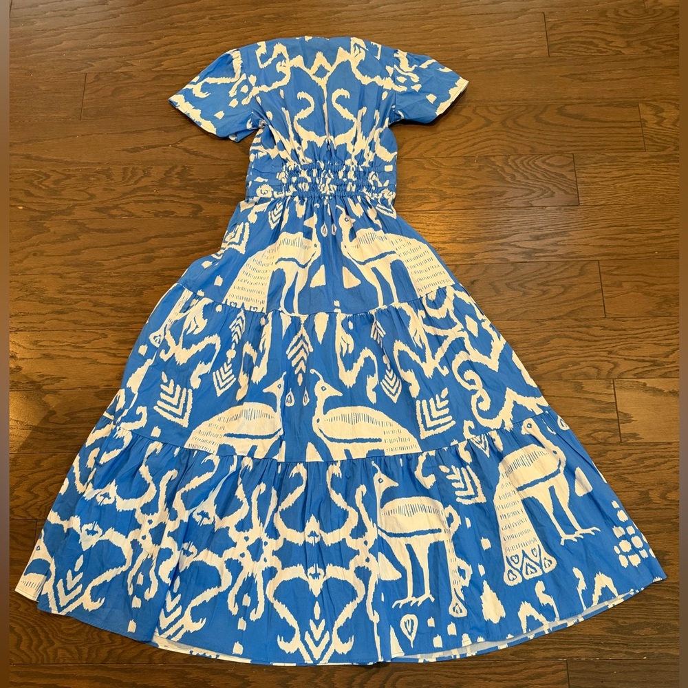 Sheridan French Eloise Midi Dress in Blue Peacock Size XS NWT - Picture 4 of 10